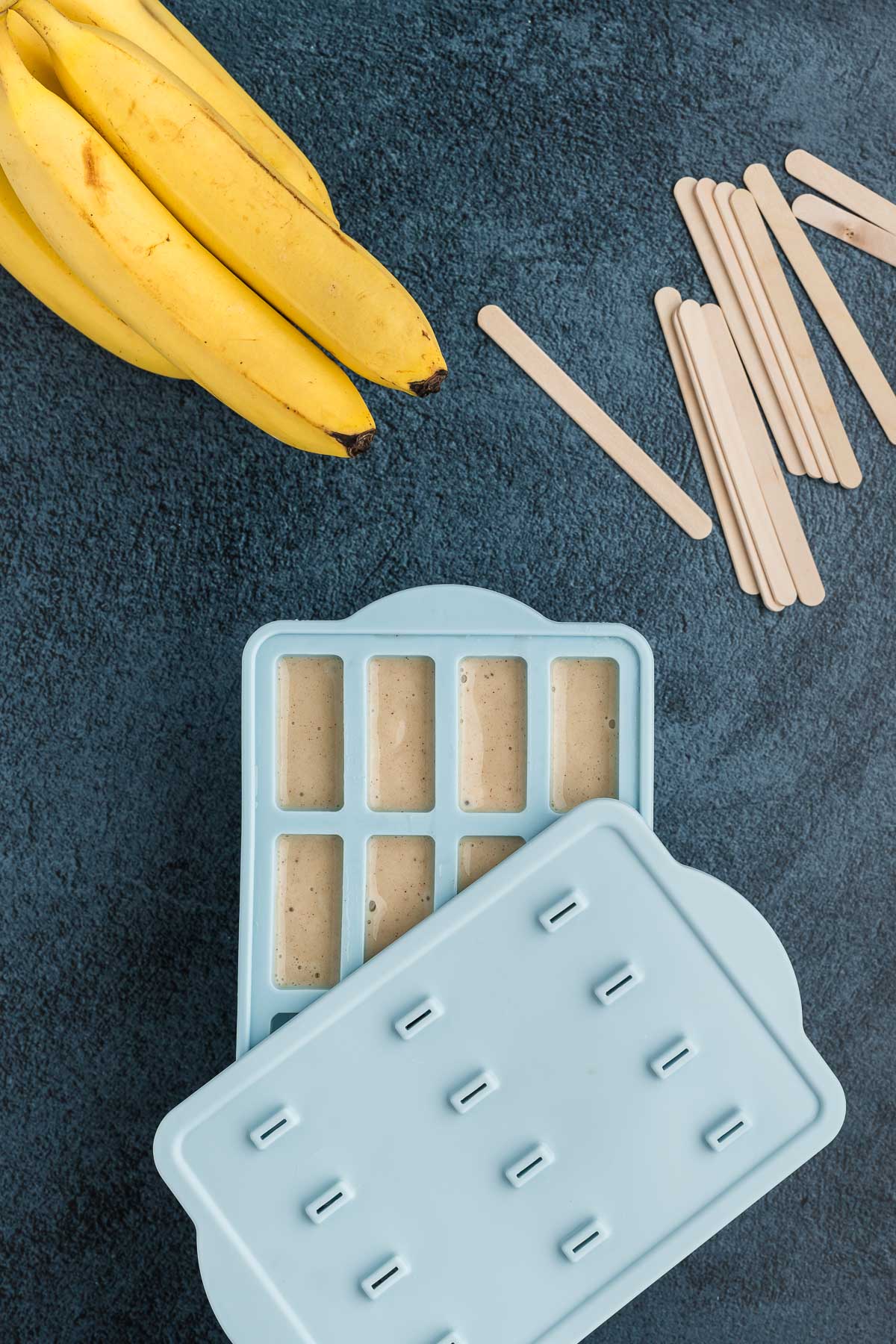 banana popsicle mix in molds